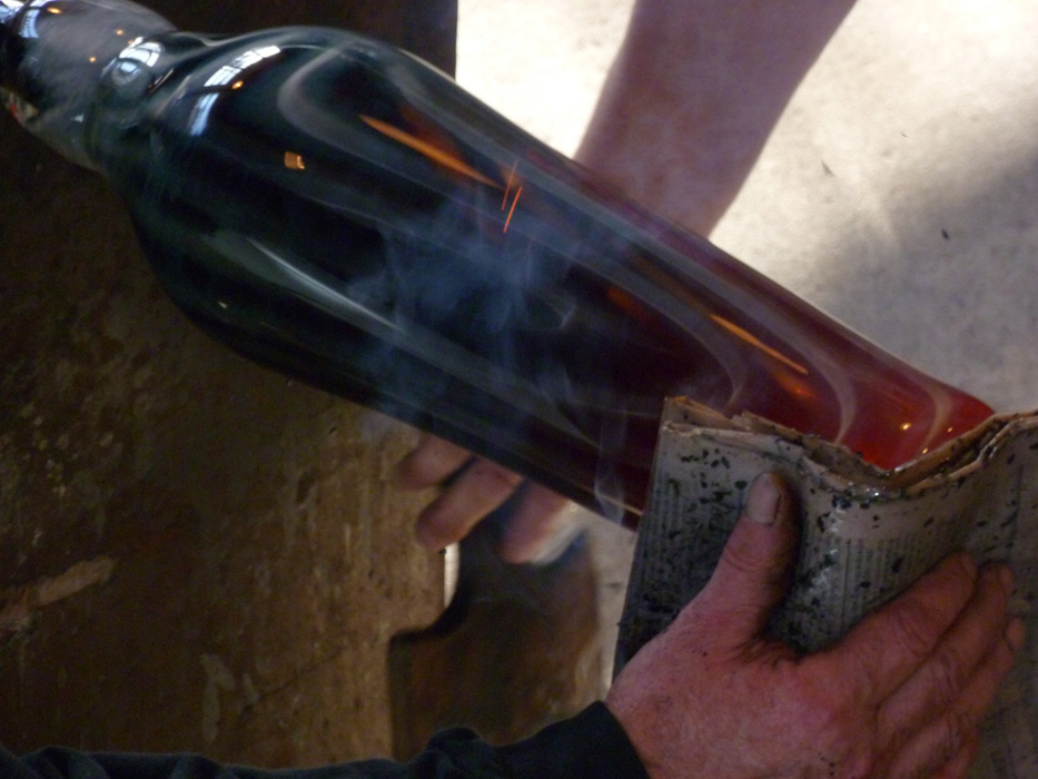 blowing glass